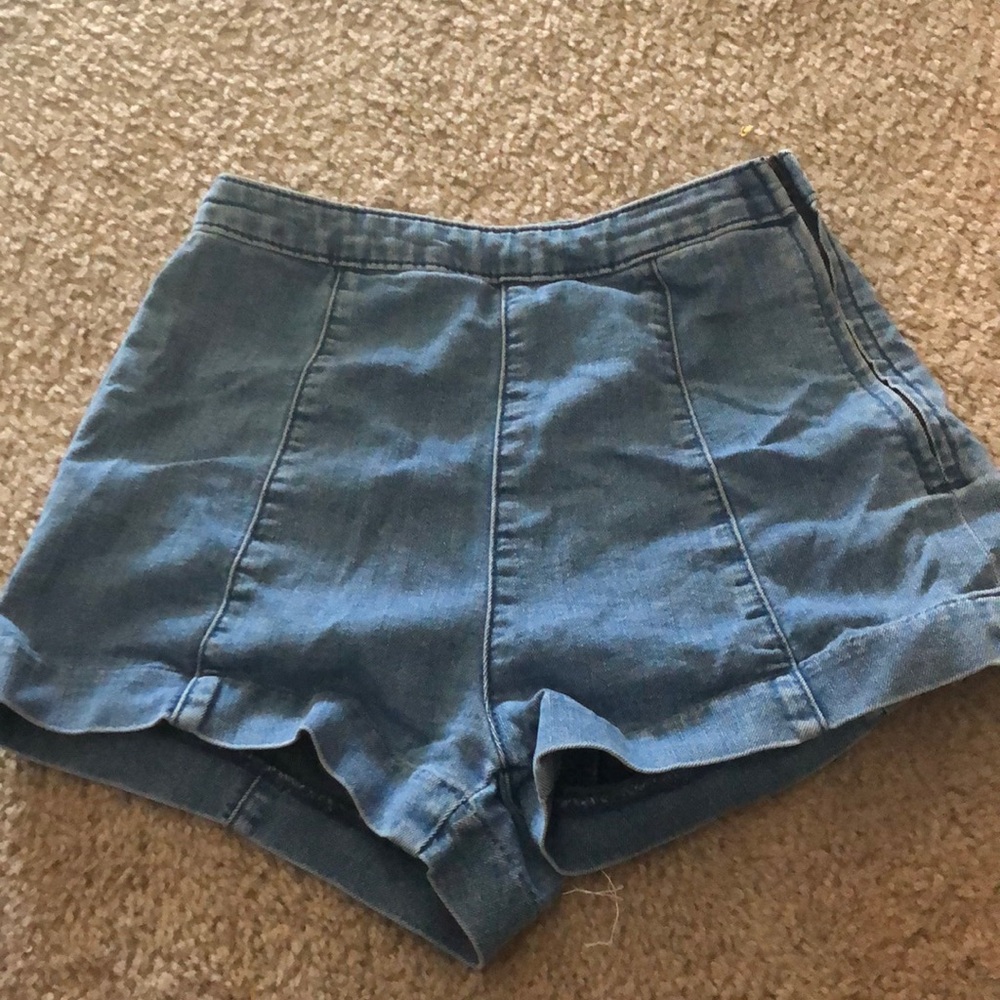 High waisted jeans shorts